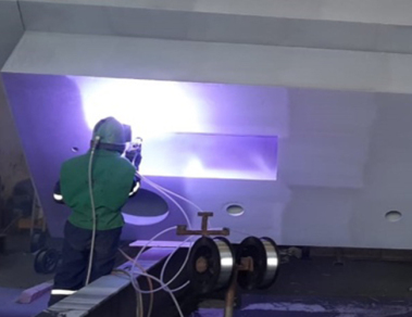 پوشش زینک در محل on site zinc coating for bulding